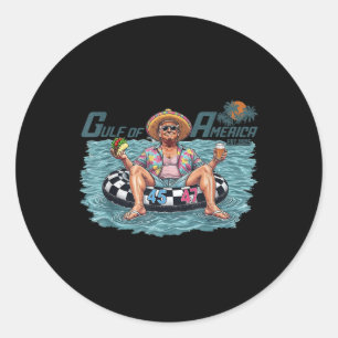 Funny Trump Shirt Gulf Of Us America Funny Kawaii Classic Round Sticker