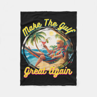 Funny Trump Shirt Make The Gulf Great Trump Mercha Fleece Blanket