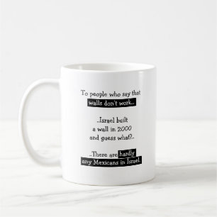 Funny Trump Shutdown The Wall Mexicans Israel Tea Coffee Mug