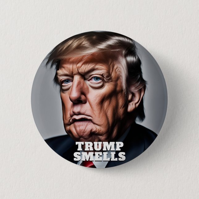 Funny Trump Smells 6 Cm Round Badge (Front)