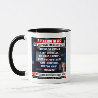 Funny Trump Speech Best Dad Breaking News Parody Mug