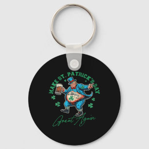 Funny Trump St Patricks Day Drinking Irish Men Wom Key Ring