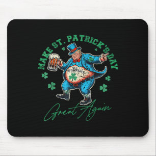 Funny Trump St Patricks Day Drinking Irish Men Wom Mouse Mat