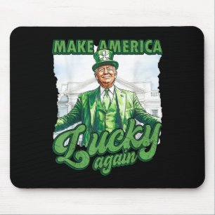 Funny Trump St Patricks Day Make America Lucky Mouse Mat