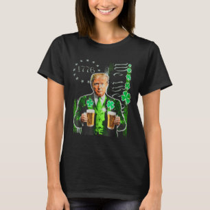 Funny Trump St Patricks Day We The People Us Flag  T-Shirt