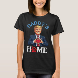 Funny Trump Style Heart Hands Daddy’s Home Father  T-Shirt