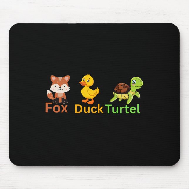 Funny Trump Subtle Fox Duck Turtle Cute Animal 1  Mouse Mat (Front)