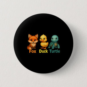 Funny Trump Subtle Fox Duck Turtle Cute Animal 2 6 Cm Round Badge