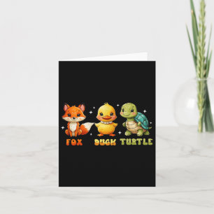 Funny Trump Subtle Fox Duck Turtle Cute Animal 3 Card