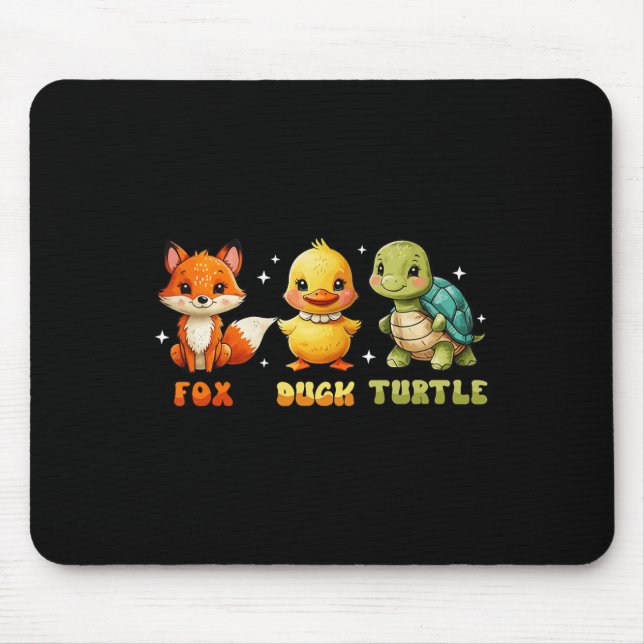 Funny Trump Subtle Fox Duck Turtle Cute Animal 3  Mouse Mat (Front)