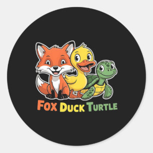 Funny Trump Subtle Fox Duck Turtle Cute Animal Classic Round Sticker
