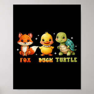 Funny Trump Subtle Fox Duck Turtle Cute Animal Poster
