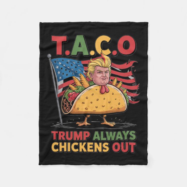 Funny Trump Taco Trump  Fleece Blanket (Front)