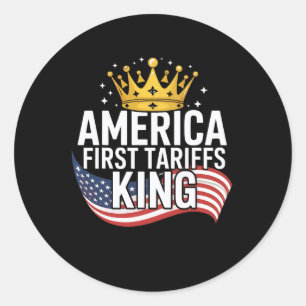 Funny Trump Tariffs Work Stock Market Pump Tariff Classic Round Sticker