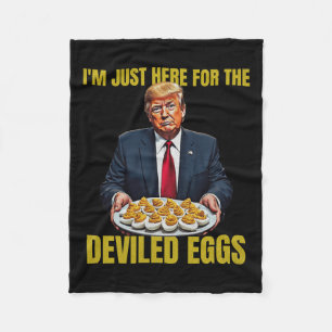 Funny Trump Thanksgiving I'm Just Here For The Dev Fleece Blanket