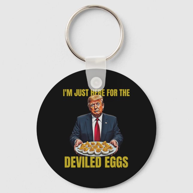 Funny Trump Thanksgiving I'm Just Here For The Dev Key Ring (Front)