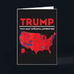 Funny Trump This Map Is Santa Approved Santa Chris Card<br><div class="desc">Funny Trump This Map Is Santa Approved Santa Christmas</div>