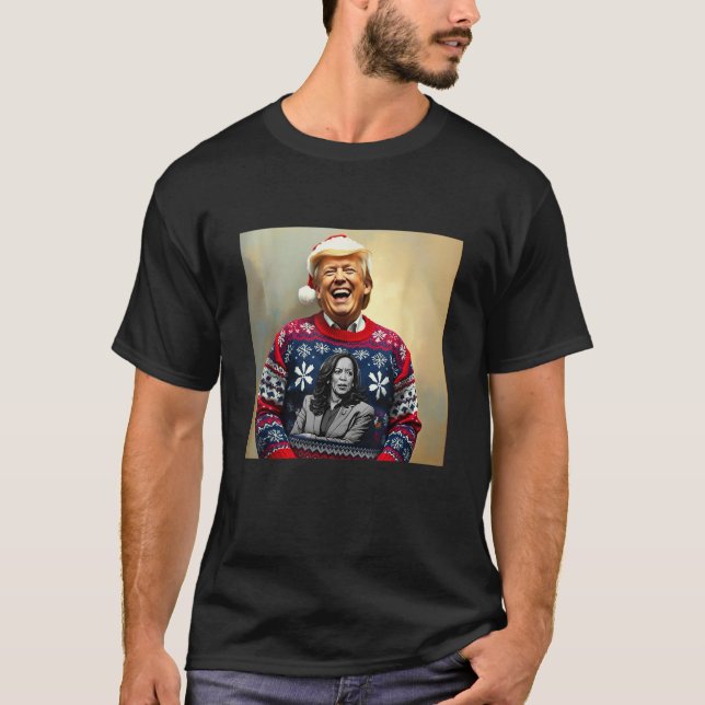 Funny Trump Ugly Christmas Sweater  (Front)