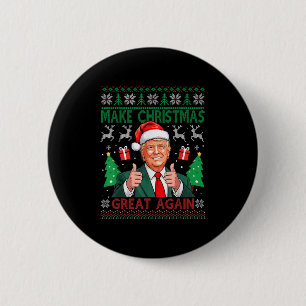 Funny Trump Ugly Xmas Sweater Make Christmas Great 6 Cm Round Badge