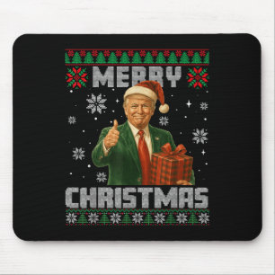 Funny Trump Ugly Xmas Sweater Make Christmas Great Mouse Mat