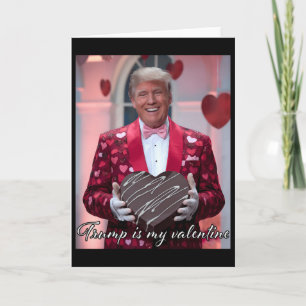 Funny Trump Valentine's Day Hugging Heart Toddler  Card