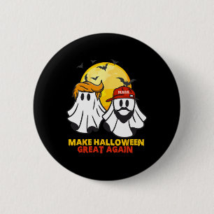 Funny Trump Vance Ghost Mega Hat Make Halloween Gr 6 Cm Round Badge