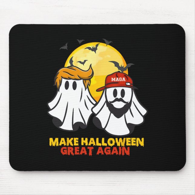 Funny Trump Vance Ghost Mega Hat Make Halloween Gr Mouse Mat (Front)