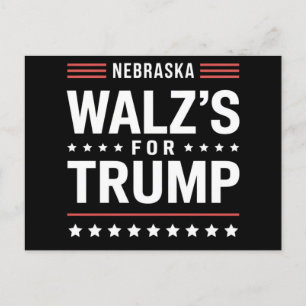 Funny Trump Vance Walz's For Trump Nebraska Postcard