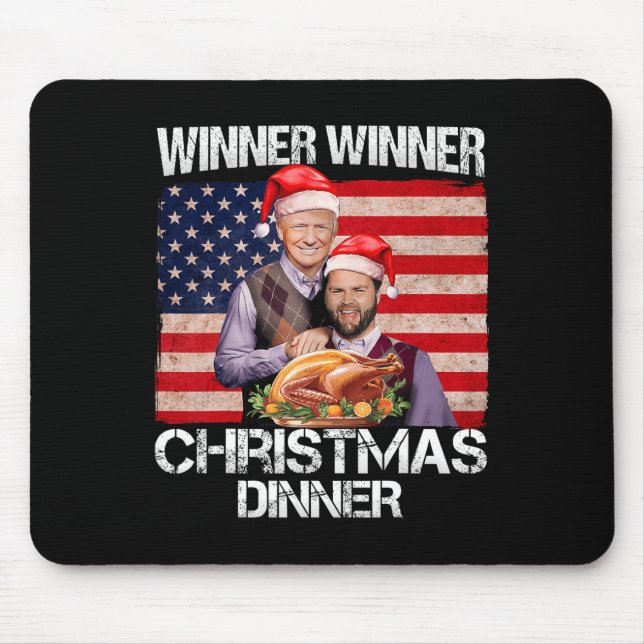 Funny Trump Vance Winner Winner Christmas Dinner S Mouse Mat (Front)