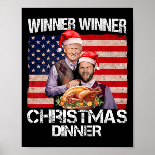 Funny Trump Vance Winner Winner Christmas Dinner S Poster