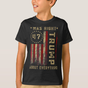Funny Trump Was Right About Everything Vintage Us T-Shirt