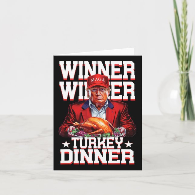 Funny Trump Winner Turkey Dinner Thanksgiving Dadd Card (Front)