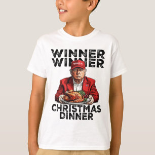 Funny Trump Winner Winner Christmas Dinner Santa A T-Shirt