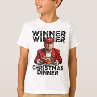 Funny Trump Winner Winner Christmas Dinner Santa A T-Shirt