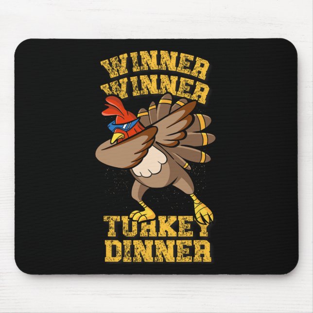 Funny Trump Winner Winner Turkey Dinner Dabbing Tu Mouse Mat (Front)