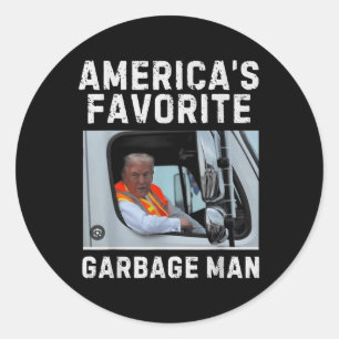 Funny Trump Xmas Gift Tee - Americas Favourite Gar Classic Round Sticker
