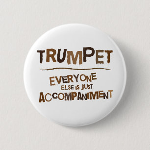 Funny Trumpet Gift 6 Cm Round Badge