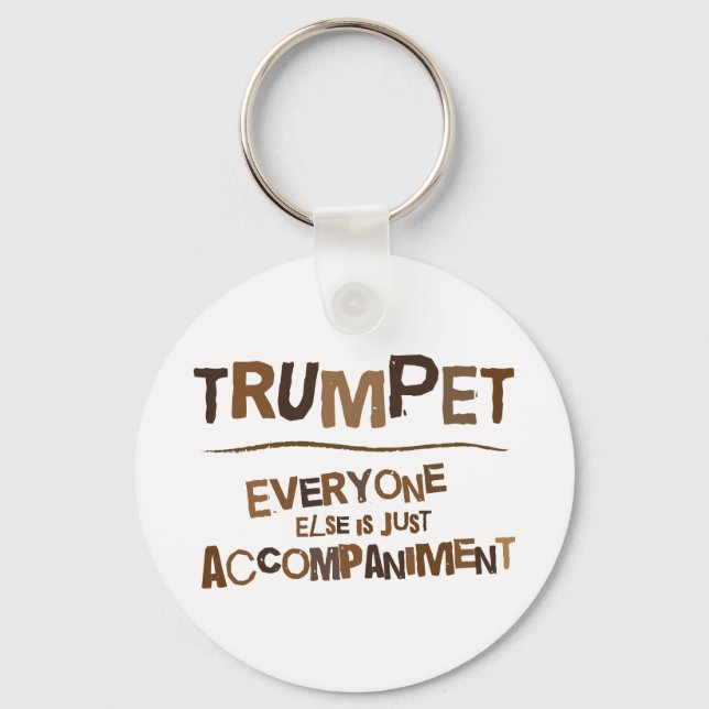 Funny Trumpet Gift Key Ring (Front)