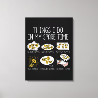 Funny Trumpet Player Gift Jazz Music Men Trumpet Canvas Print