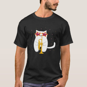 Funny Trumpeter Cat Animal Gift Trumpet T-Shirt