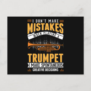 Funny Trumpeter Humourous Trumpet Player Postcard