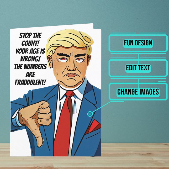 Funny Trumpisms Fraudulent Count Card (Please enjoy our card and see the full collection)