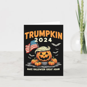 Funny Trumpkin 2024 Trump Make Halloween Great Aga Card