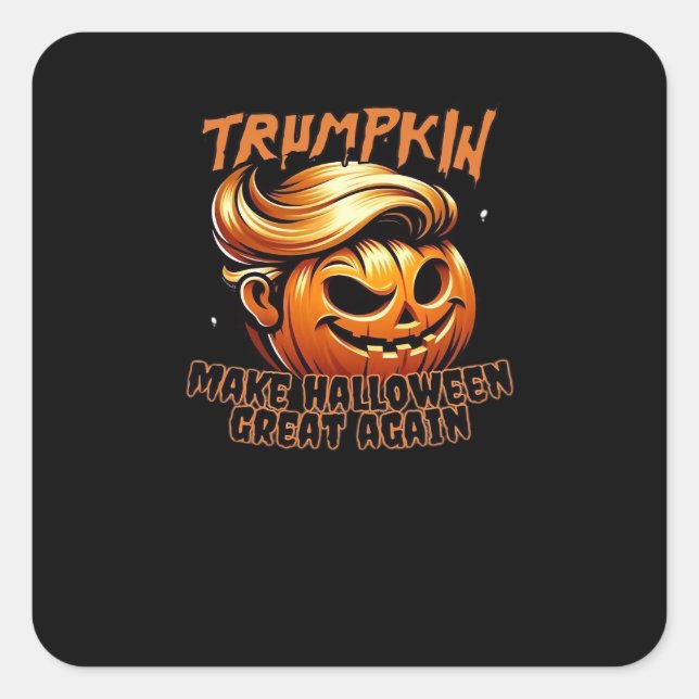 Funny Trumpkin Classic Square Sticker (Front)