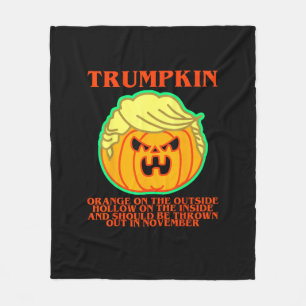 Funny Trumpkin Fleece Blanket