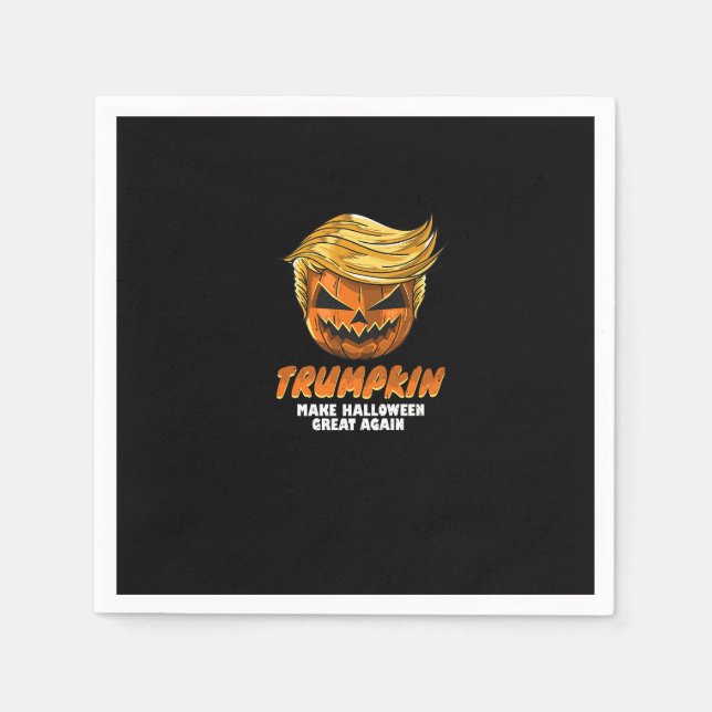 Funny Trumpkin  Make Halloween Great Again Easy Co Napkin (Front)