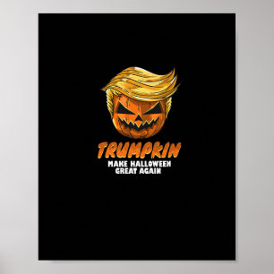 Funny Trumpkin Make Halloween Great Again Easy Co Poster