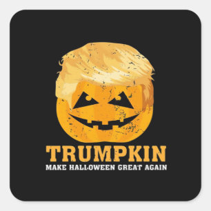 Funny Trumpkin Make Halloween Great Again Square Sticker