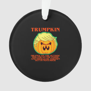 Funny Trumpkin Ornament