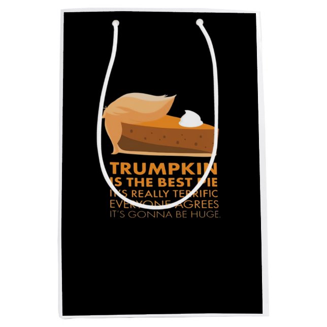 Funny Trumpkin Pie Medium Gift Bag (Front)